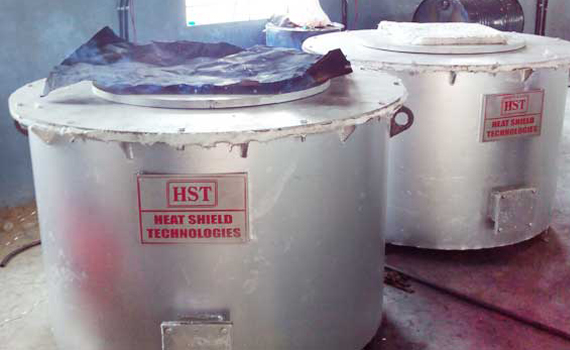 Gas fired oil fired aluminium melting furnace